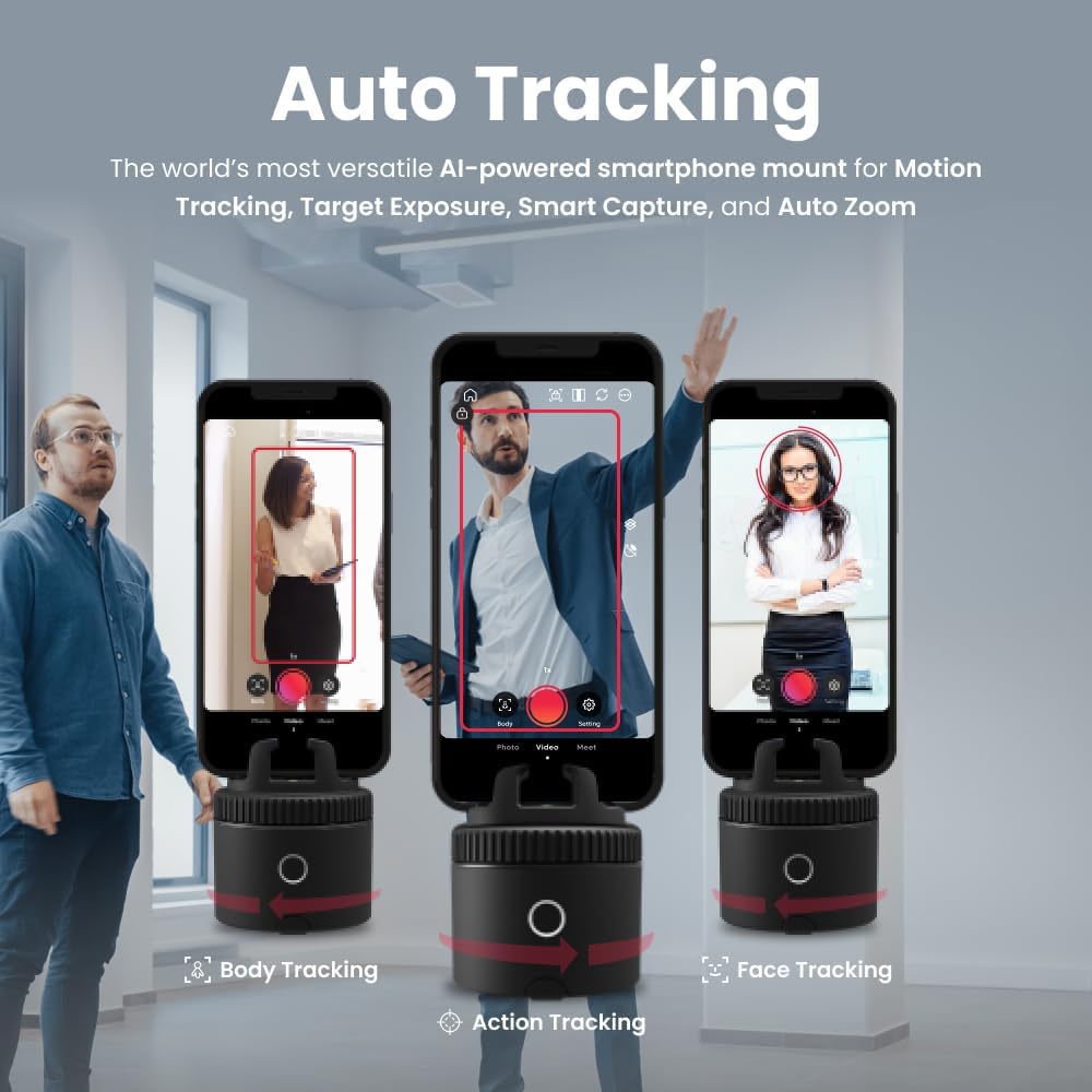 Auto Tracking Smartphone Holder & Tripod Mount